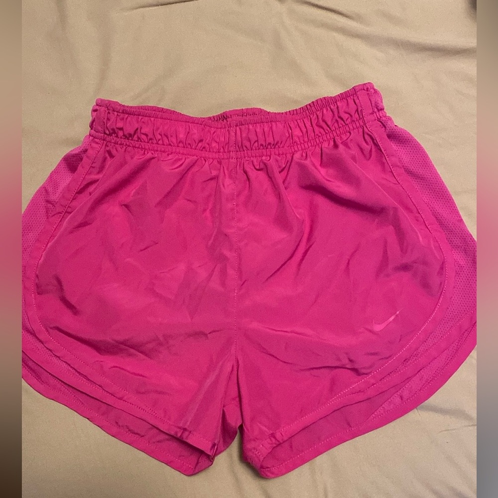 Pretty Pink Nike track shorts!